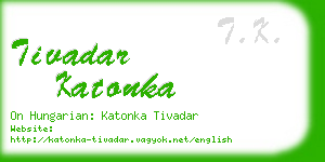 tivadar katonka business card